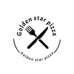 Golden star pizza logo