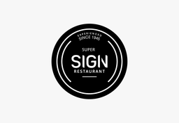Super sign restaurant logo