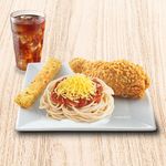 Cheesy Spaghetti Chicken Combo w/ Drink