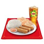 Lumpiang Shanghai Rice Meal with Drink