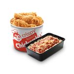 6 - pc. Chickenjoy Bucket w/ Jolly Spaghetti Family Pan