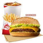 Amazing Aloha Champ Jr. w/o Bacon w/ Fries & Drink