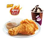 1 - pc. Chickenjoy New Spicy w/ Coke Float