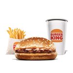 Flame-Grilled BBQ Hamburger Meal