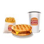 BK Waffle Sausage King with Cheese Meal