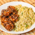 Egg Fried Rice with Teriyaki Chicken