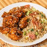 Sausage Fried Rice with Teriyaki Chicken
