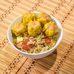 Sausage fried rice with Pork Siomai