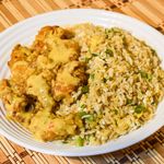 Egg Fried Rice with Salted Egg Chicken