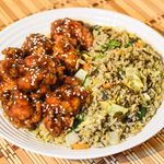 Vegetable Fried Rice with Teriyaki Chicken