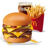 Triple Cheeseburger w/ Fries Large Meal