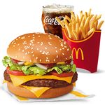 Quarter Pounder w/ Cheese, Lettuce & Tomatoes with Large Fries and Drink