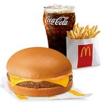 Cheesy Burger McDo with Small Fries and Drink