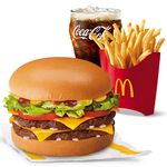 Double Cheeseburger with Lettuce & Tomatoes with Medium Fries and Drink