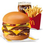 Triple Cheeseburger w/ Fries Medium Meal