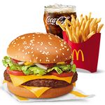 Quarter Pounder w/ Cheese, Lettuce & Tomatoes with Medium Fries and Drink