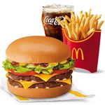 Double Cheeseburger with Lettuce & Tomatoes with Large Fries and Drink