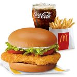 Crispy Chicken Sandwich with Lettuce & Tomatoes with Small Fries and Drink