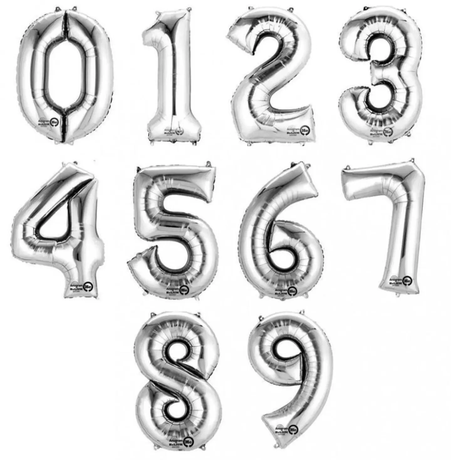 بالون ارقام هيليوم
