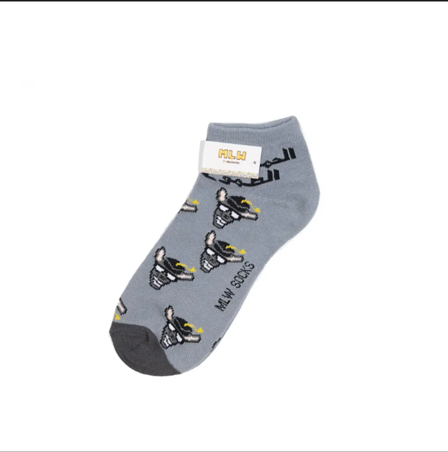 Ambitious Donkey's Short Gray Socks