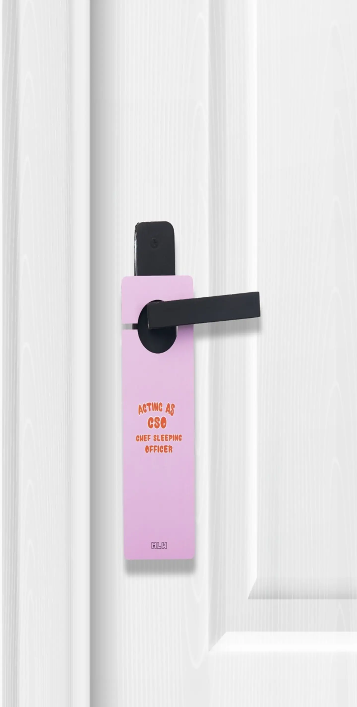 Cso Chef Sleeping Officer Door Hanger