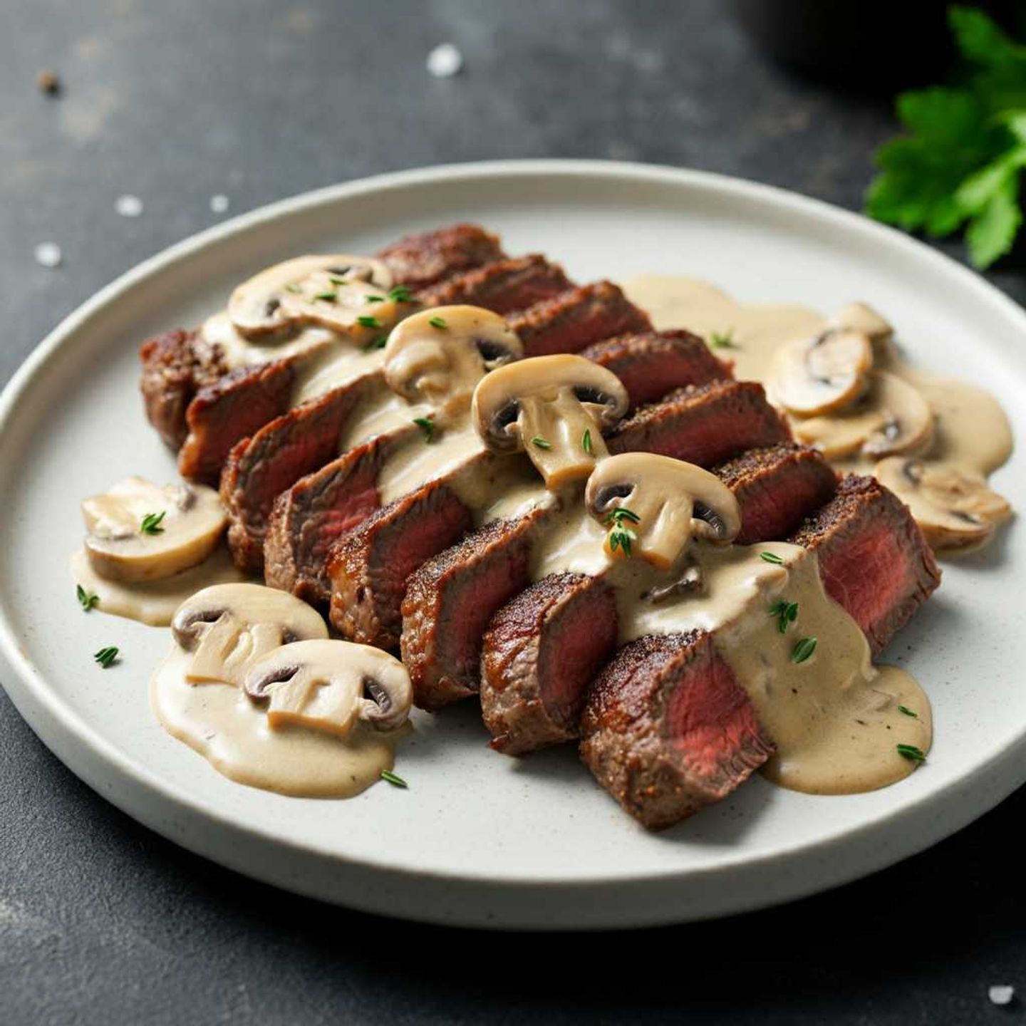 Steak White Mushroom