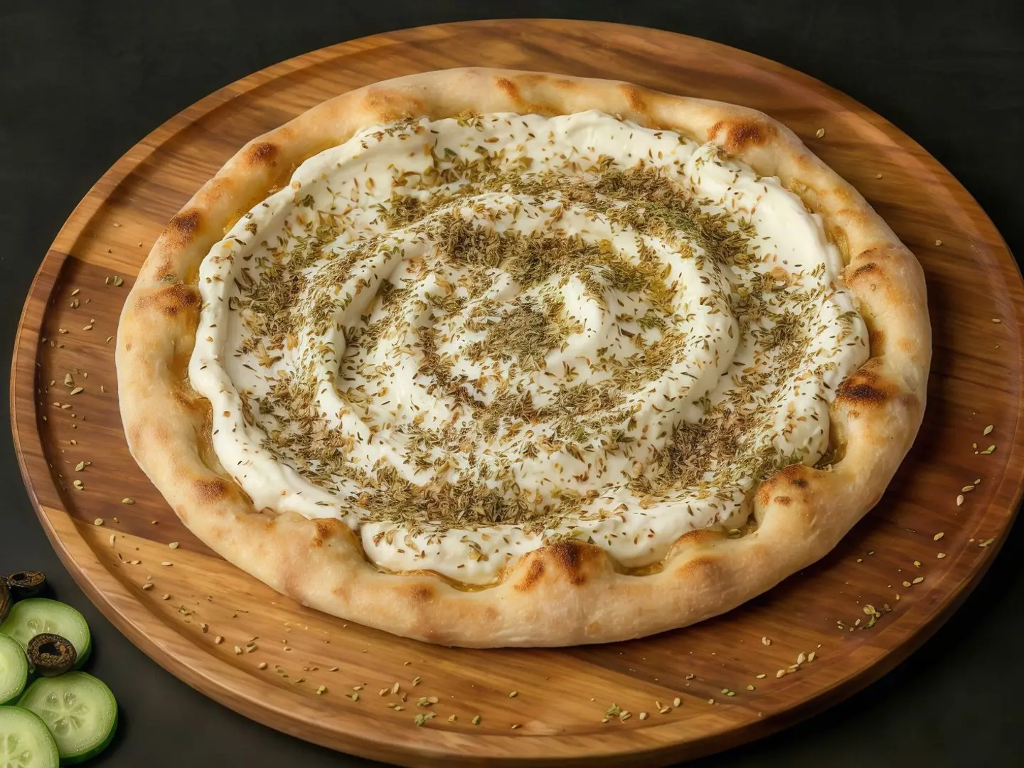 Labneh With Zaatar Mankoushe
