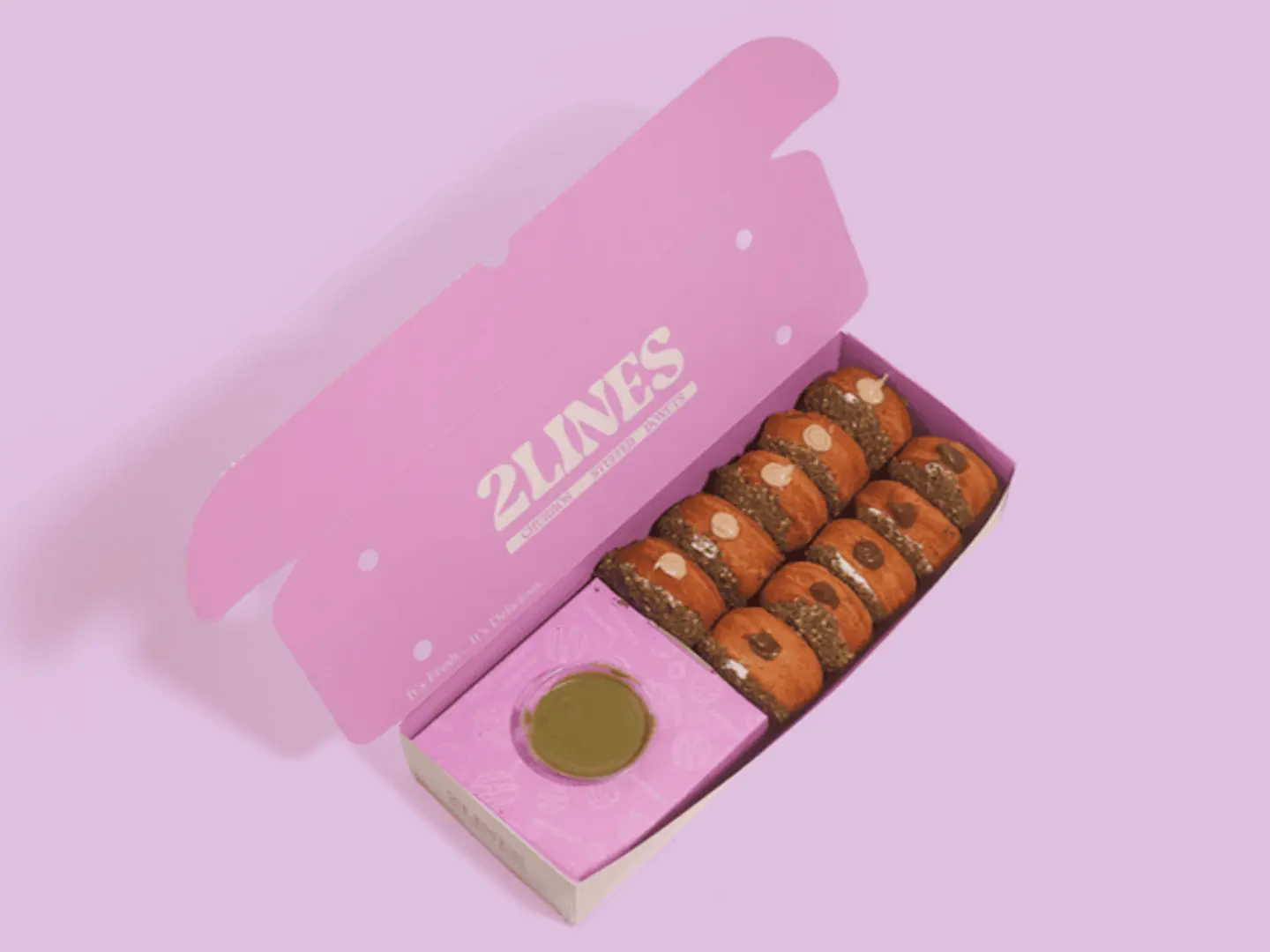 دونات محشية مع جبنة وزعتر