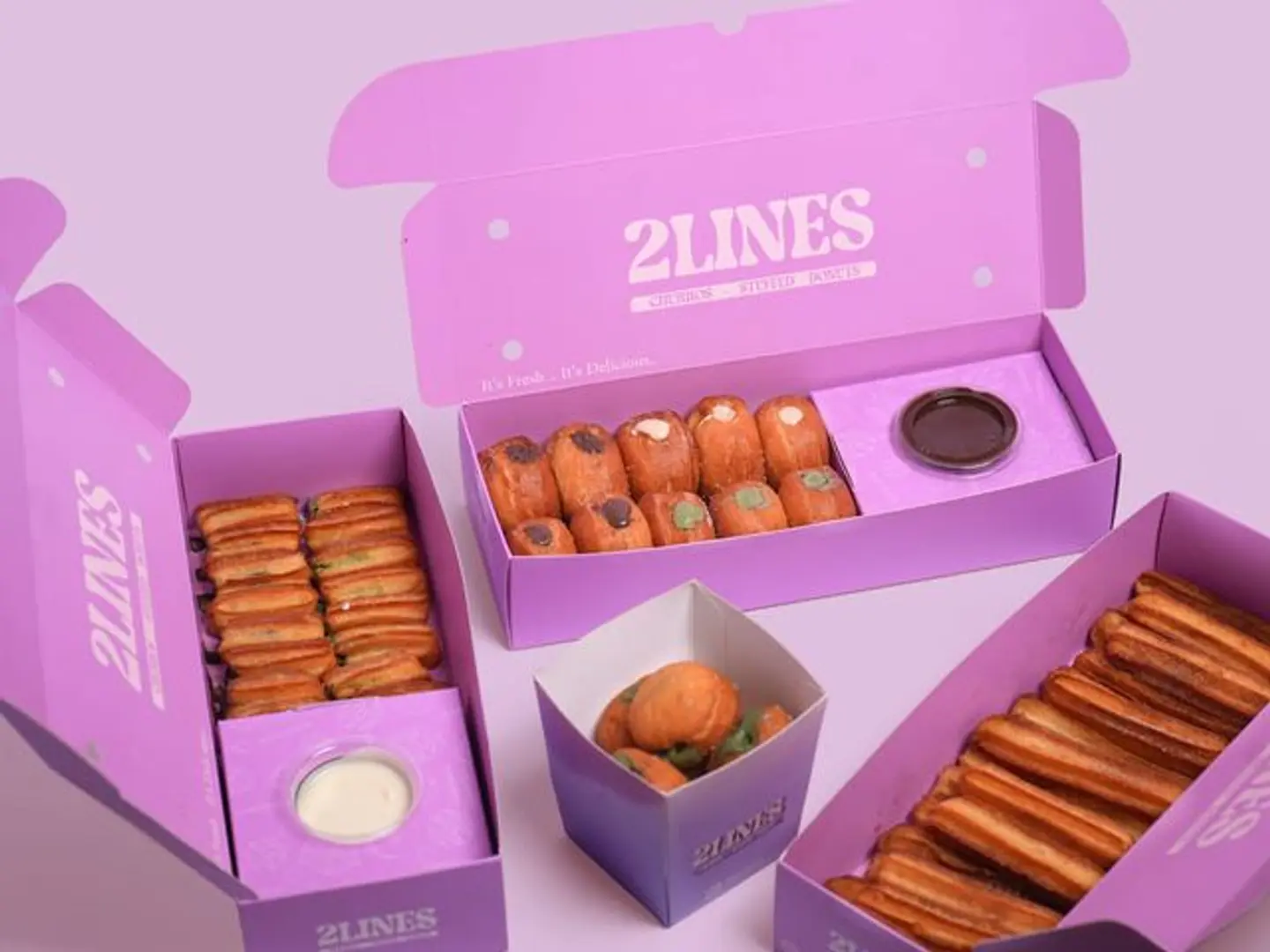Box Mix (10 Donuts) And (16 Churros) + Cup Of Mini Donuts (8 Pieces) + Large Churros (20 Pieces)