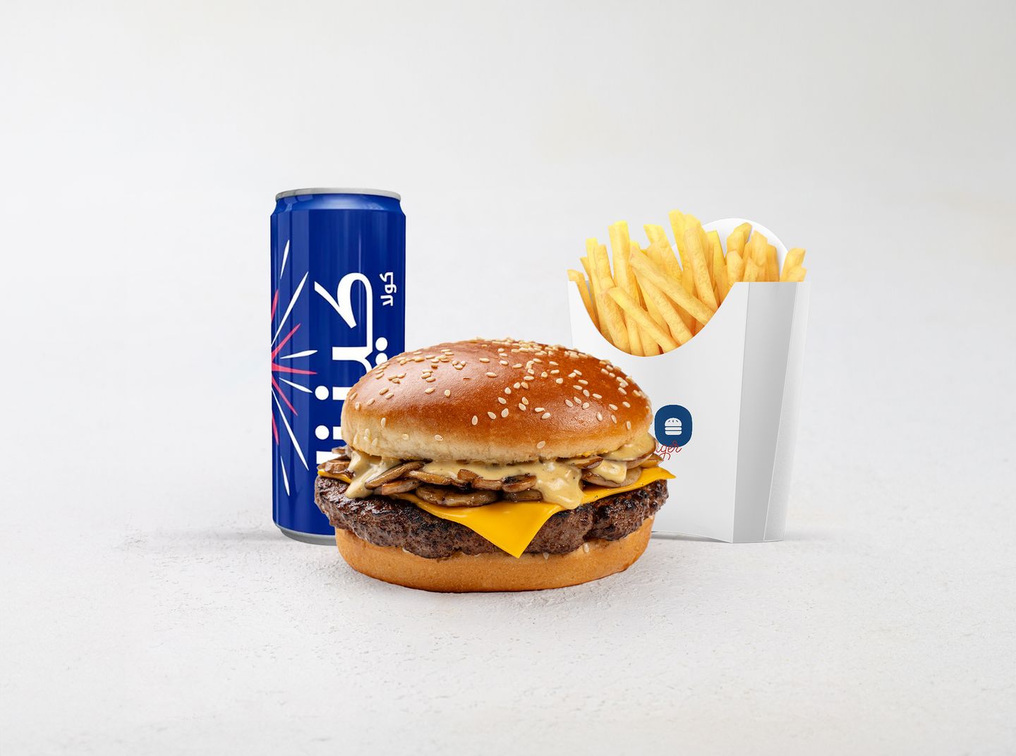 Swiss Mashrom Burger Meal