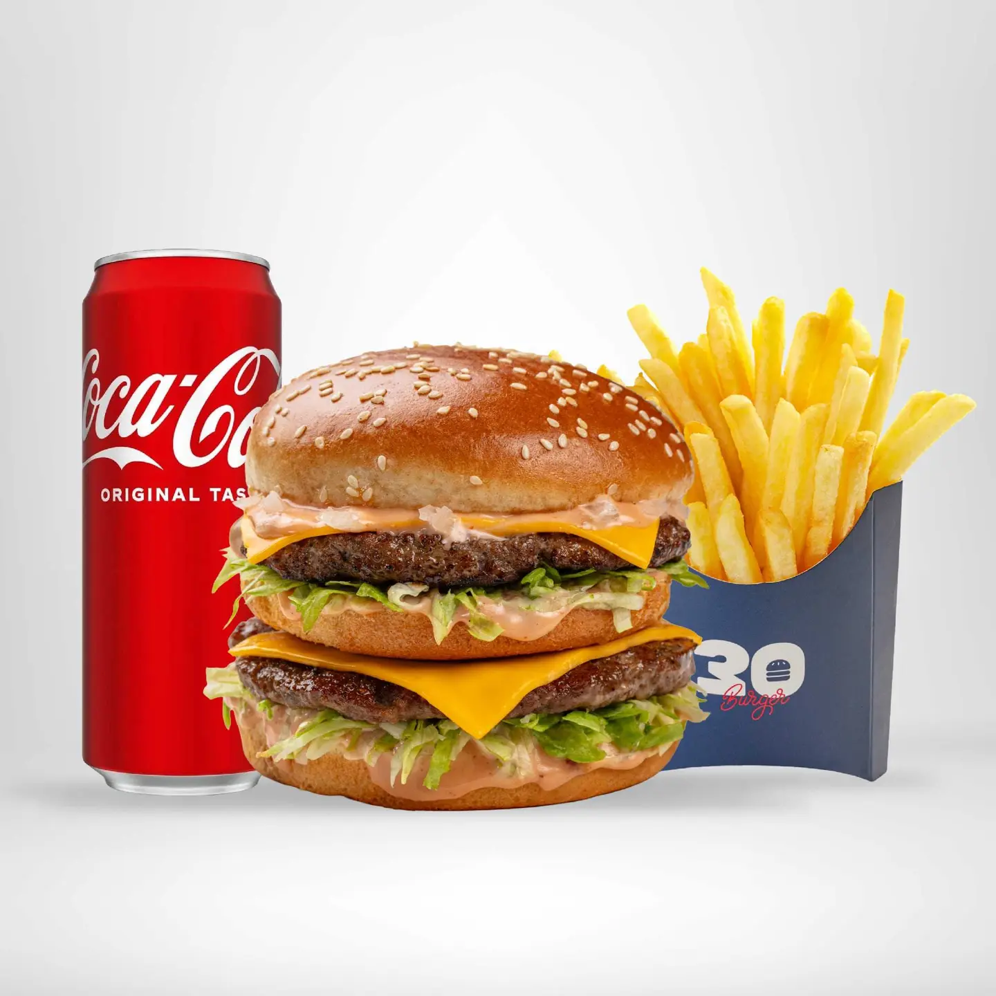 وجبة بيج ثيرتي برجر لحم