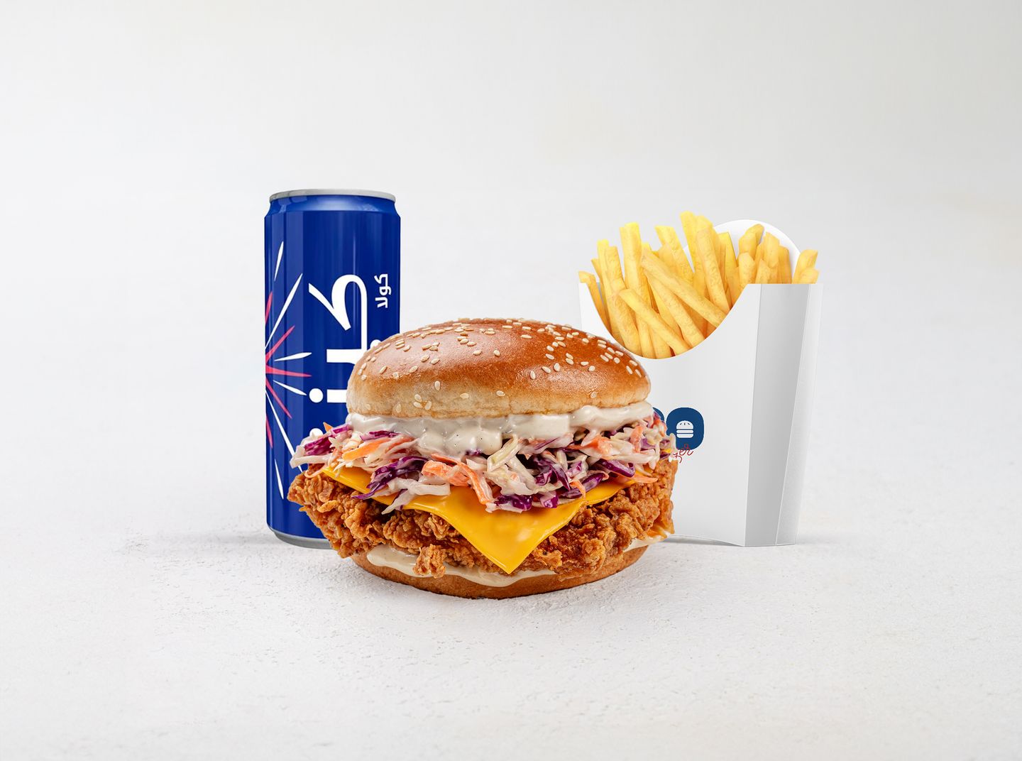 Chicken Coleslaw Burger Meal