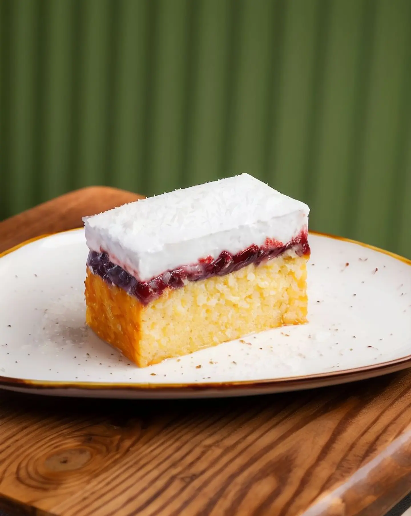 Basbousa Berry Coconut Cream