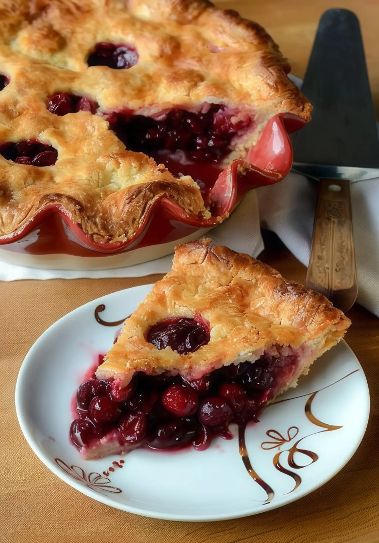 Cherry And Cranberry Pie