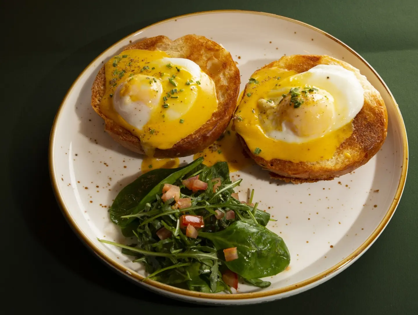 Poached Eggs W/ Hollandaise Sauce