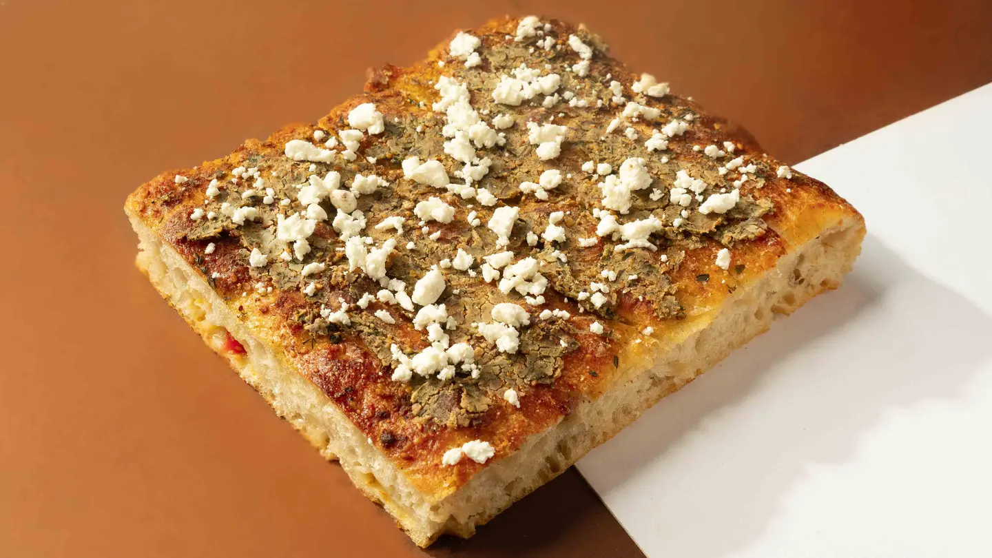 Focaccia With Goat Cheese Dukkah And Zaatar