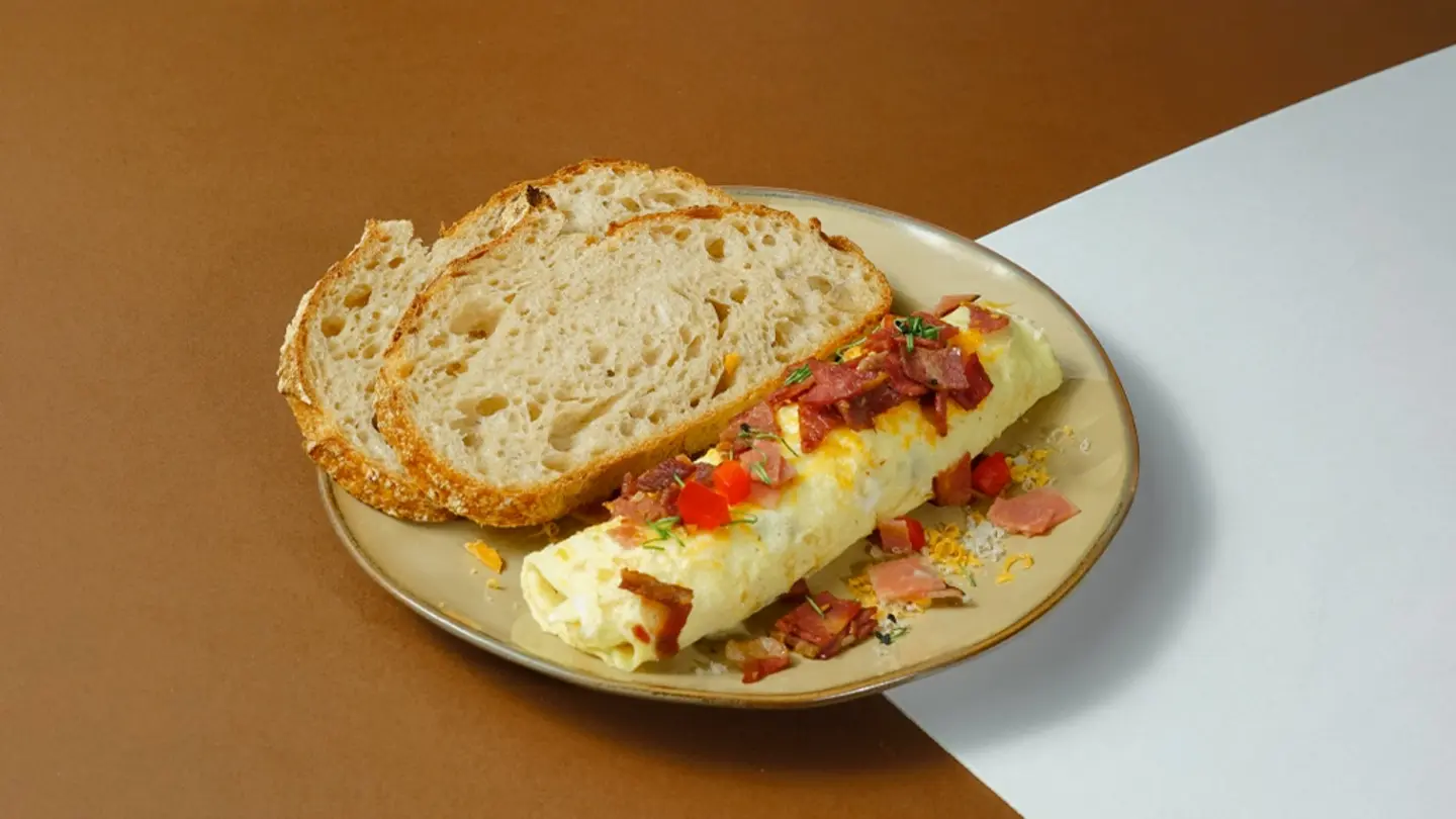 Omelette With Turkey And Bacon
