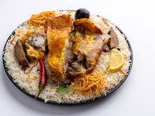 لحم مندي مع الارز