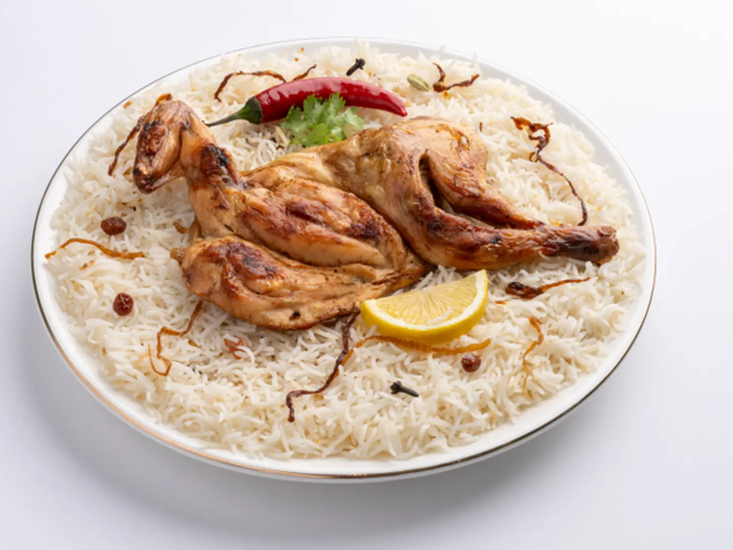 Half Chicken Madhbi With Rice