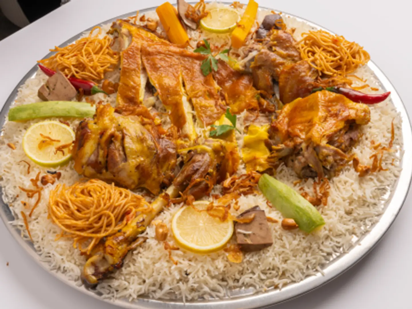 A Quarter Goat Of Mandi Meat With Rice
