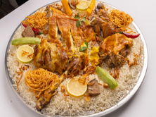 ربع تيس لحم مندي مع الارز