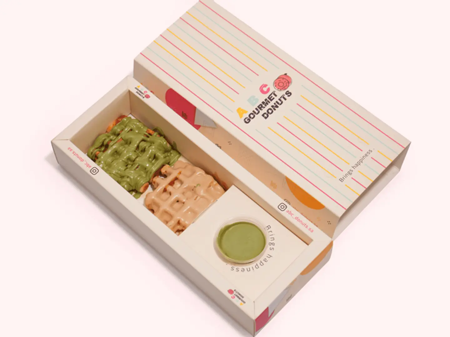 وافل بلجيكي مع الصوص قطعتين