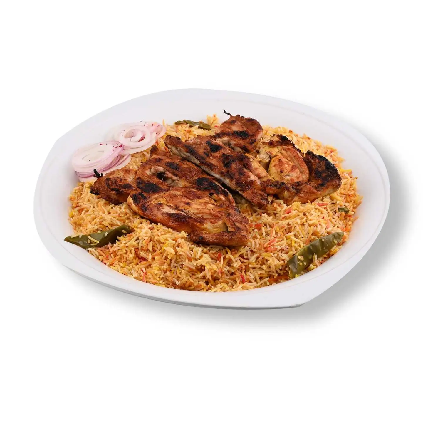 حبة الفحم مع رز بهارات