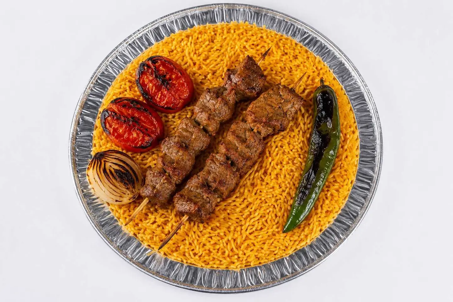 Kabsa With Grilled Meat Chunks