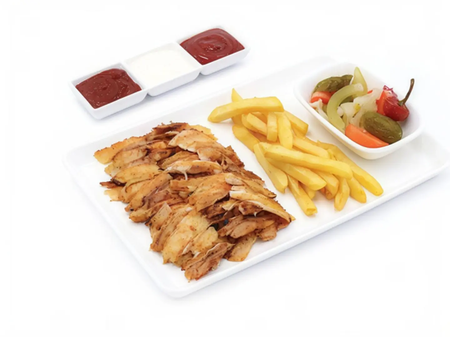 صحن شاورما شرائح