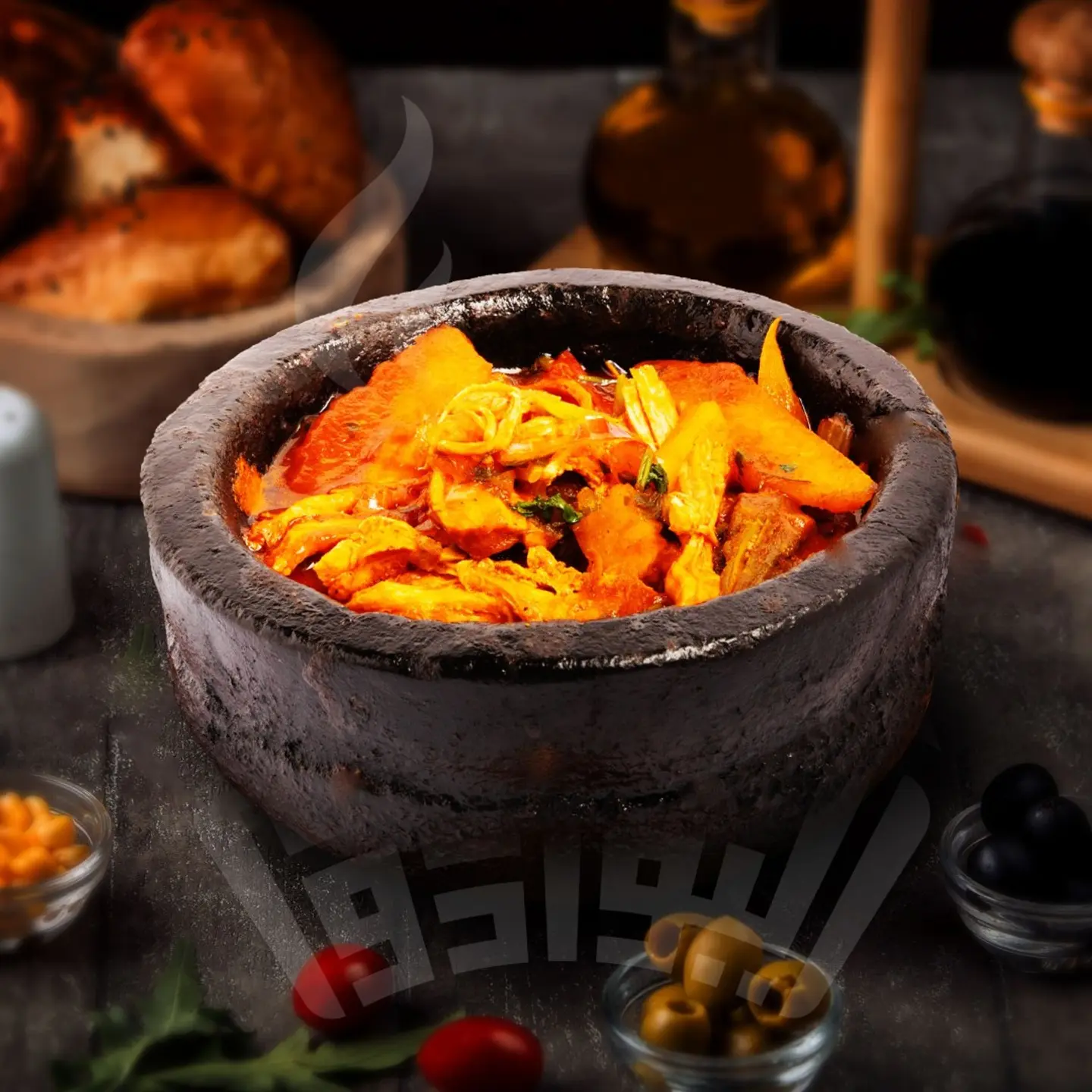 دجاج بالخضار
