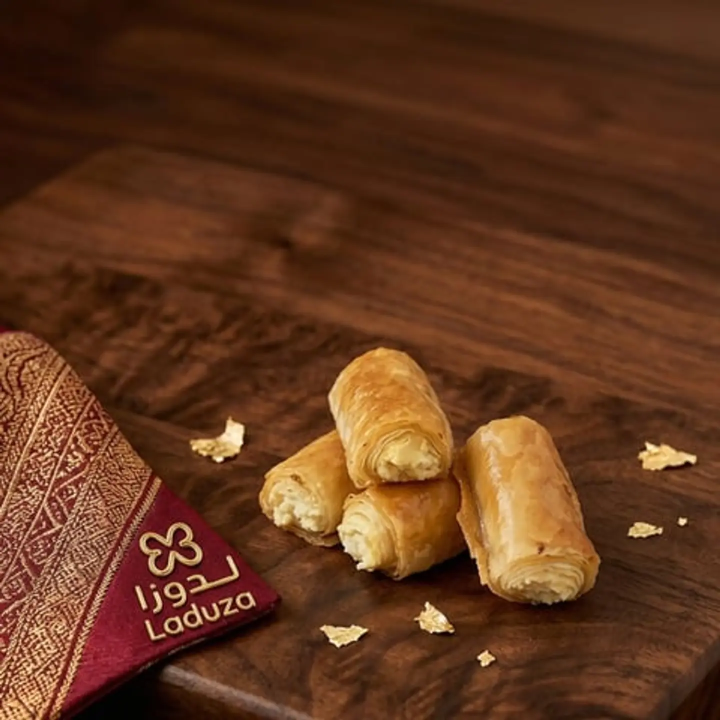 Mini Baklava Fingers With Cheese And Cream