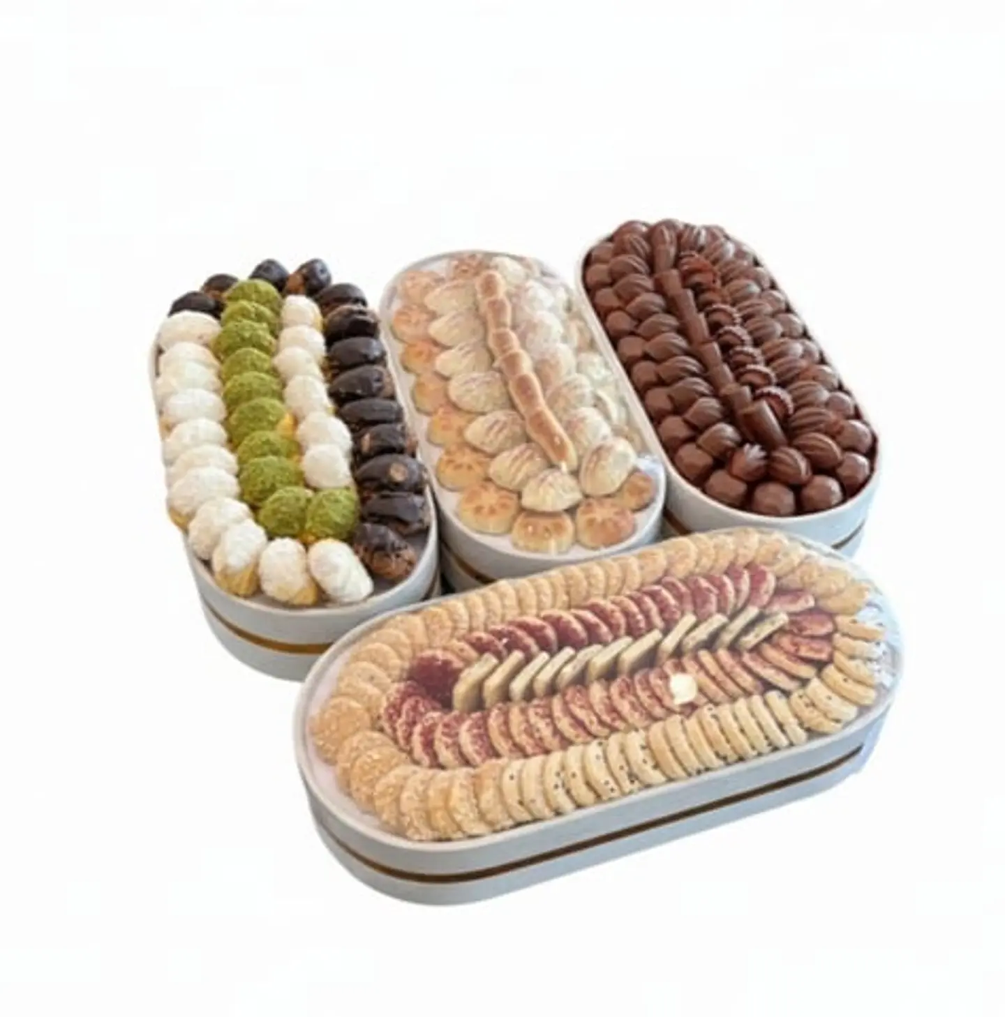 Package Of 4 Trays Of Maamoul + Petit Fours + Savory Snacks + Open Chocolate