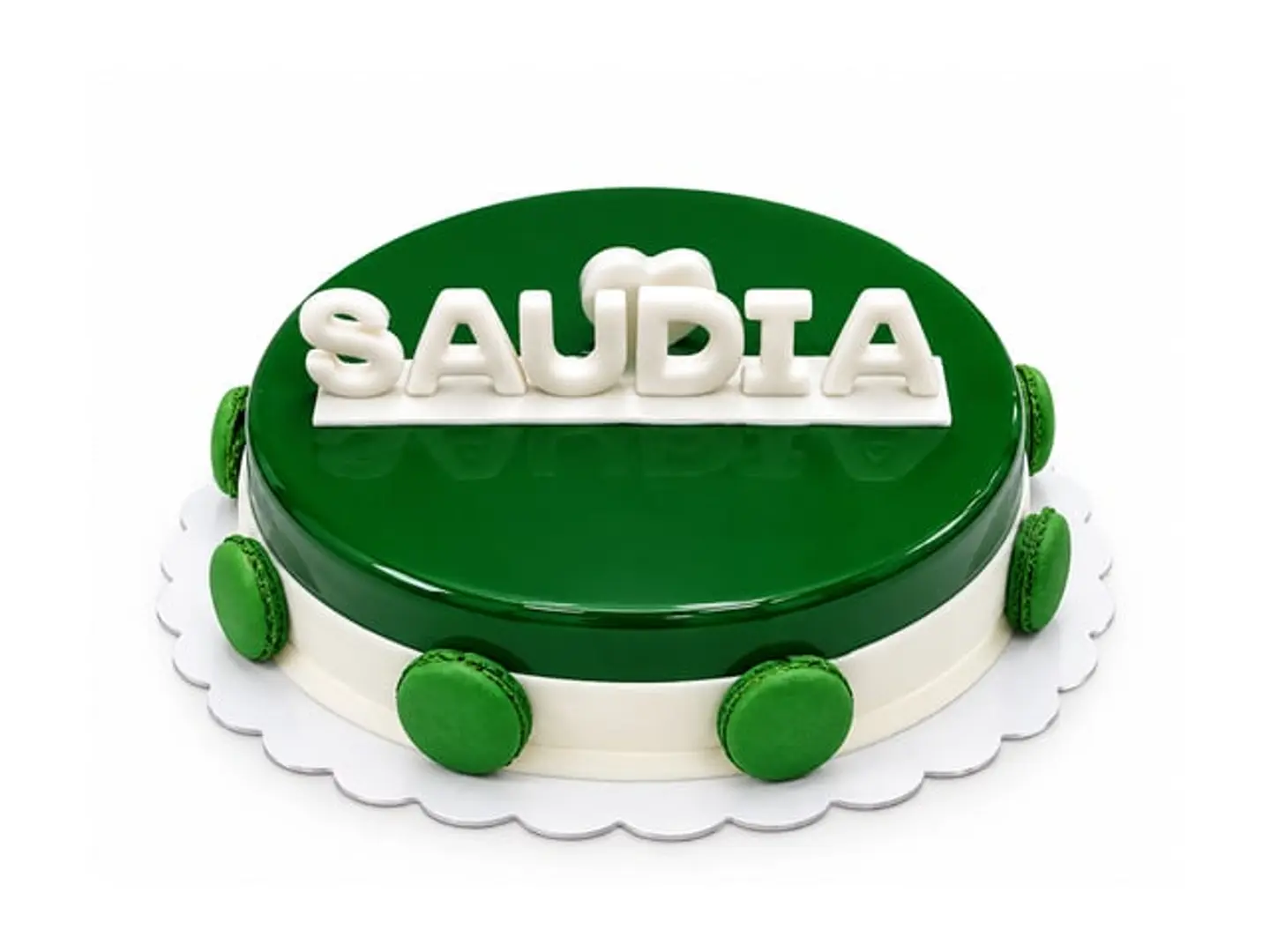 Green National Day Cake With A 3 D Name
