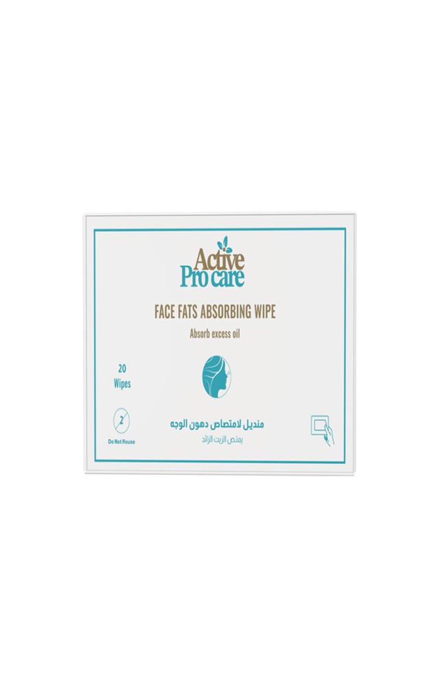 One Package Of Active Pro Care Facial Oil Absorbing Wipes